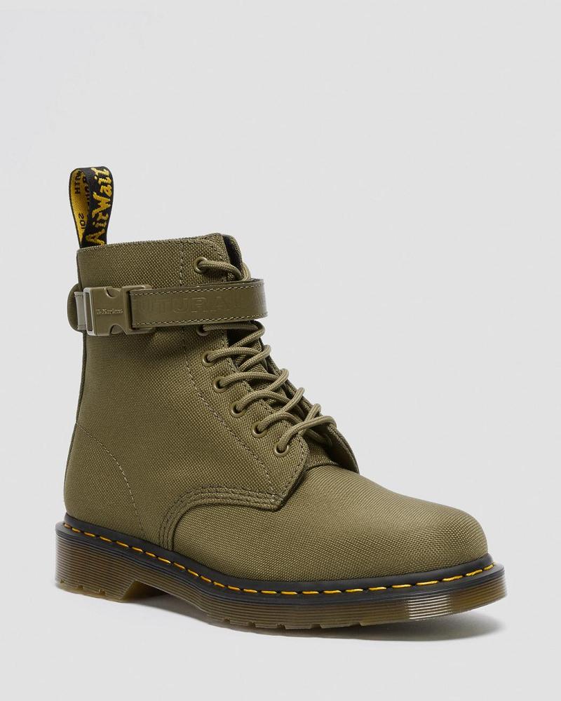 Botas con Cordones Dr Martens 1460 Futura Olive Correa Hombre Verde Oliva | MX 297WNB